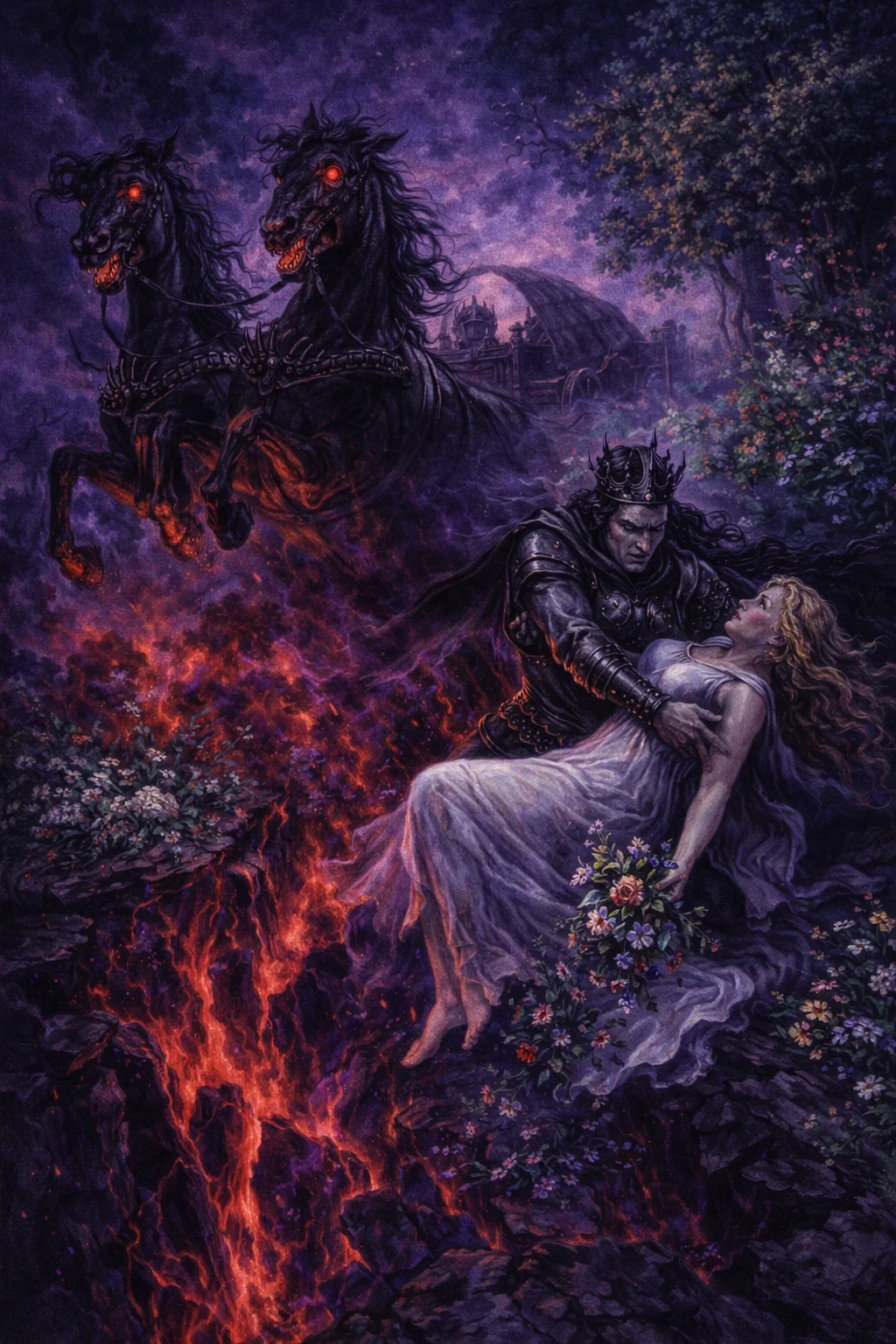 The Rape of Persephone – Origin of the Seasons | Greek Mythology Guide - Greek Mythology Illustration