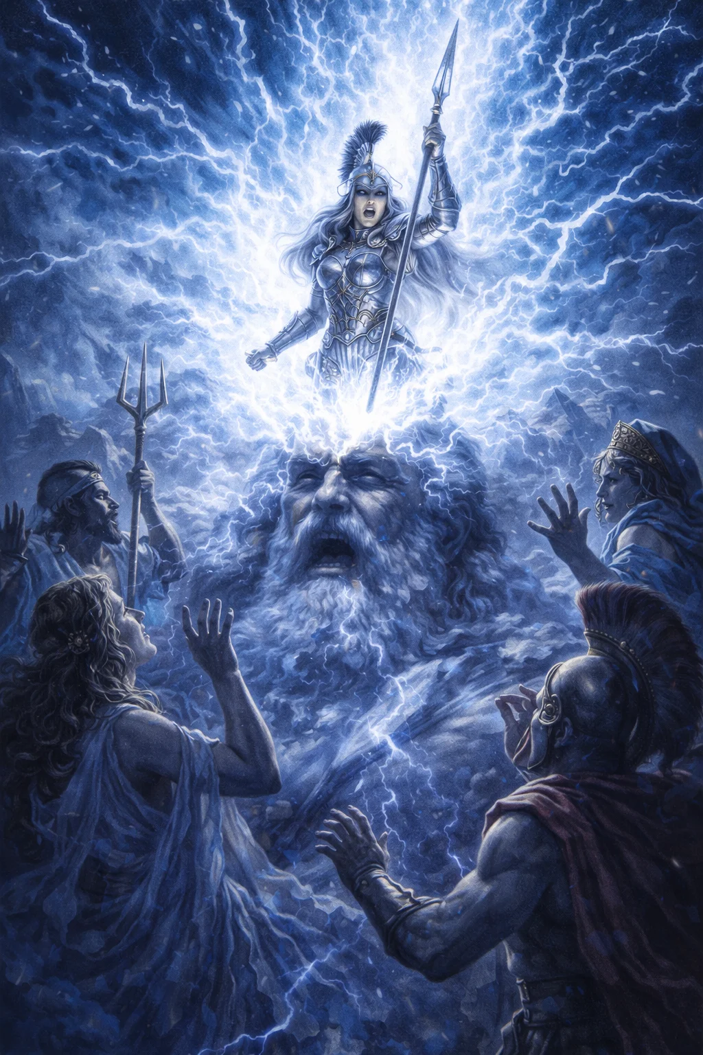 The Birth of Athena – Born from Zeus's Head | Greek Mythology Guide - Greek Mythology Illustration