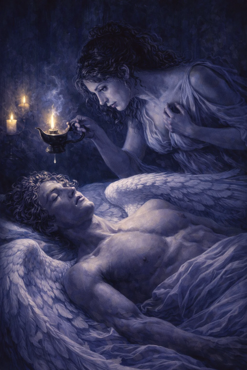 Cupid and Psyche – The Soul and Love | Greek Mythology Guide - Greek Mythology Illustration