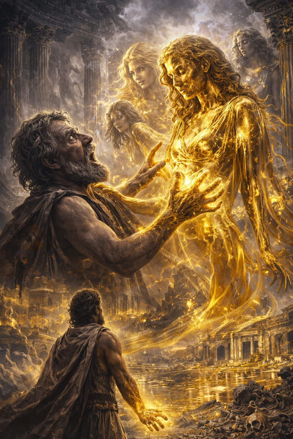 King Midas and the Golden Touch | Greek Mythology Guide - Greek Mythology Illustration